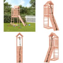 Maisonnette de jeu avec mur d'escalade bois massif Douglas - Maisonnette De Jeu - Aire De Jeux - Jouet Extérieur - Jeux De Plein Air - Bois De
