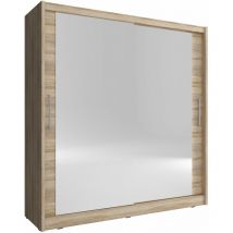 MAJA VI Kleiderschrank 200 cm 2 schiebetüren spiegel sonoma eiche