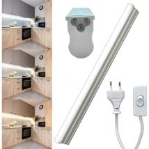 Barra led sottopensile cucina, plafoniera moderna tubo da 40 a 150 cm, luce regolabile a scelta - 24W - 120CM - 3000k - Maka