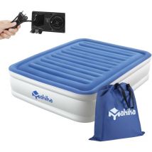 Matelas Gonflable / lit pneumatique à auto-gonflage Lit double - Bleu / Blanc - Makika