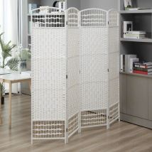 Makika - Paravent / Séparateur de pièce Papier - Blanc avec Ouvertures