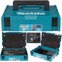 Makita 70 Piece Drill Bit Set Masonry HSS Flat Wood Bit Socket + Inlay + Makpac
