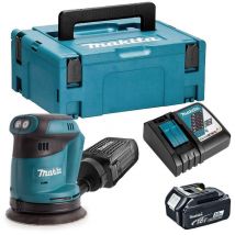 Dbo 180 RF1J Ponceuse excentrique sans fil, 18V + 1x Batterie 3,0Ah + Chargeur + Makpac - Makita