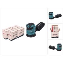 Dbo 180 z Ponceuse excentrique sans fil 18 v - 125 mm + 4x Sets de ponçage Toolbrothers turtle - sans batterie, sans chargeur - Makita