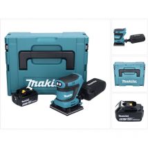Dbo 480 T1J Ponceuse vibrante sans fil 112 x 102mm 18 v + 1x Batterie 5,0 Ah + Coffret - sans chargeur - Makita