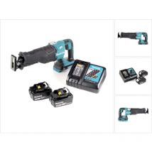 Djr 360 rt Scie à chantourner sans fil 36V ( 2x18V ) Scie sabre brushless + 2x 5,0 Ah batterie + chargeur - Makita