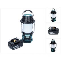 Makita DMR056T1 18V IP65 360° FM/DAB+ radio da cantiere a batteria con lanterna + 1x batteria 5.0Ah - senza caricabatterie