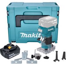 Makita DRT 52 T1J Affleureuse sans fil 18 V 6 mm Brushless + 1x batterie 5,0 Ah + Makpac - sans chargeur