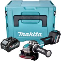 Ga 044 GM101 Meuleuse d'angle sans fil 40 v max. 125 mm x-lock Brushless + 1x batterie 4,0 Ah + Makpac - sans chargeur - Makita
