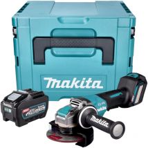 Ga 044 GT101 Meuleuse d'angle sans fil 40 v max. 125 mm x-lock Brushless + 1x batterie 5,0 Ah + Makpac - sans chargeur - Makita