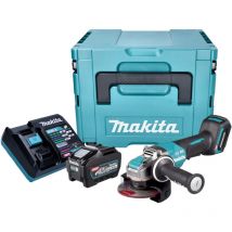 Ga 047 GT101 Akku Winkelschleifer 40 v max. 125 mm x-lock Brushless + 1x Akku 5,0 Ah + Ladegerät + Makpac - Makita