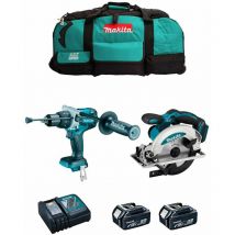Makita - Kit MK208 (DHP481 + DSS610 + 2 x 5,0 Ah + DC18RC + LXT600)