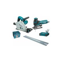 Meu 029 j Set de scie avec sp 6000 j 1.300 w scie plongeante et 4351 fctj 720 w scie pendulaire 720 Watt dans chaque Makpa - Makita