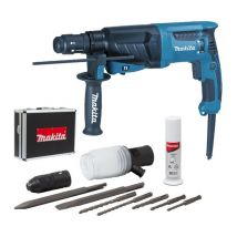 Perforateur burineur Makita HR2630TX4 - 800W - SDS-Plus - En coffret avec kit d'accessoires