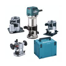 710 W Ø 8 mm Oberfräse in MAKPAC mit 4 Basen - MAKITA RT0702CX3J