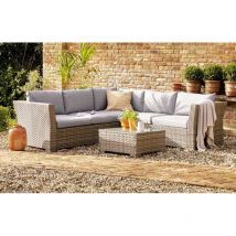 Out&out Original - Chesterton Grey 5 Seater Corner Rattan Garden Sofa Lounge Set