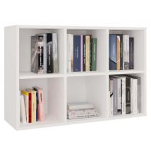 Topeshop - Malax - Weißes Regal Mit Fächern Für Wohnzimmer Oder Kinderzimmer 90x60x30 Cm