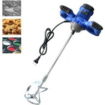 Malaxeur Mortier Colle, 2600W Mélangeur Électrique Professionnel à 6 Vitesses, M14 Barre Spirale Chromée, Agitateur Malaxeur pour la Peinture,