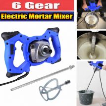Malaxeur Mortier Colle 2600W Mélangeur Électrique Professionnel Outils 6-Speeds