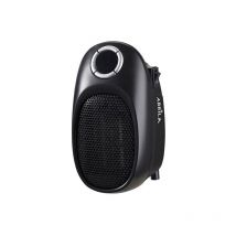 Fabrilamp - Mini Keramik-Thermoventilator Malaysia 500w schwarz Temperaturregler, Zeitschaltuhr Sicherheitsanzeige 16x12x9cm