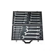Maletin herramientas cromo vanadio 22PZS llaves fijas articuladas con carraca de 6 a 32MM