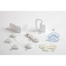 ARREGUI A-1044210 Kit de Seguridad Infantil, Maletín de Seguridad para Bebes, Protector de Esquinas, Cerraduras de Seguridad, Protección de Socket,