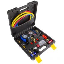 Todoelectrico - Maletin Set Manometros con glicerina gases R22, R134a, R410