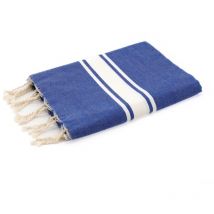 Malibu xl - fouta traditionelle unie malibu xl - rayure classique - 100X200 cm - Beach Towel - Bleugrec - 100x200x1cm