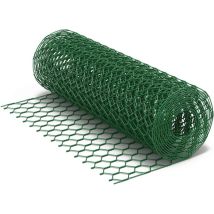 Jalleria - Malla de alambre verde de acero galvanizado pvc, malla cuadrada de 25 x 25 mm, rollo de 10 m, altura 40 cm, valla de jaula