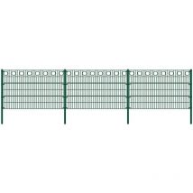 Malla de doble varilla Zan morata círculo, valla de jardín, valla de malla Altura: 240 cm / Longitud: 20 m 1x poste esquinero