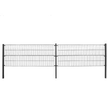 Home Deluxe - Malla de doble varilla Zan morata, valla de jardín, valla de malla Altura: 120 cm / Longitud: 46 m 2x postes esquineros