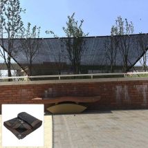 Svkbjroy - Malla de sombra, malla de protección solar, cubiertas para plantas de invernadero, lona de sombra anti-UV, valla protectora negra,