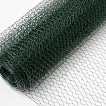 Mallas de Alambre Valla de Tela Metálica Malla Hexagonal 13x13mm Valla para animales y plantas 25 m de largo Altura 75 cm 0,8mm Revestimiento de pvc