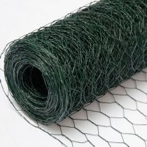 Niederberg Metall - Mallas de Alambre Valla de Tela Metálica Malla Hexagonal 25x25mm Valla para animales y plantas 25 m de largo Altura 75 cm 0,9mm