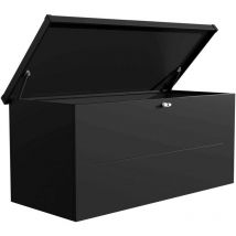 Telluria - Malle de rangement en acier noir Nevio 180 cm