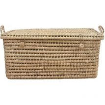 Malle de rangement feuille de palmier Naturel 80 cm