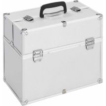 Vidaxl - Mallette à maquillage 37x24x35 cm Argenté Aluminium 706008