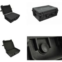 Vidaxl - Mallette de transport robuste Noir avec mousse 35 Litres - Mallettes de transport - Home & Living - Noir