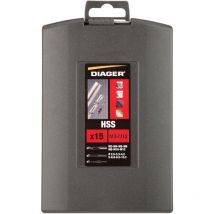 Diager - Mallette tarauds et forêts 15 pièces