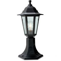 Firstlight Products - Firstlight Malmo - 1 Light Pedstal Lantern - Pillar Black Resin IP44, E27