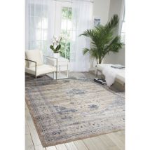 Nourison - Malta MAI02 Beige Blue 160cm x 231cm Rectangle - Blue and Beige