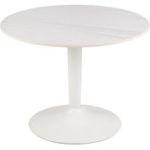 Hellin - Table basse ronde en céramique et métal D60 - marsa