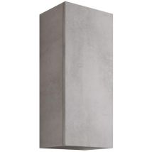 Atena Pensile Singolo Reversibile Con Sistema Di Apertura Push And Pull, Laminato, Grigio Cemento L. 30 X P. 22 X H. 71 Cm - Mama Store