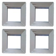 Maniglia Orione Cromata Quadrata in Plastica 90X90 CC64 - Set x 10 Maniglie con Viti - Mama Store