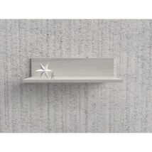 Mama Store - Mensola Ripiano 50cm A L Da Muro, Quercia Bianco, 50cm X 22cm X 13cm