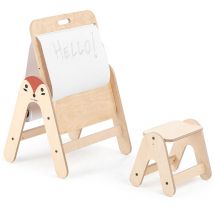 Holz Kindertisch & Maltisch Fuchs Natur 60x30x50 cm - Mamatoyz