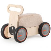Holz Rutschauto & Lauflernwagen Bär Natur 47x25x34 cm - Mamatoyz