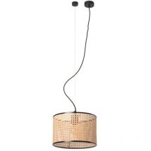 Mambo Hängelampe schwarz/rattan ø320 64314-48