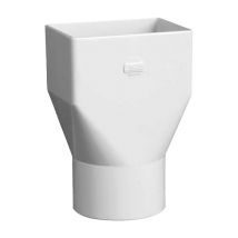 NICOLL Mamelon de raccordement f rectangle - m cylindre Ø80 blanc