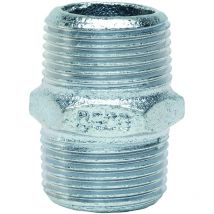 Mamelon double mâle/mâle galva 1/4' - 2802V - Gebo